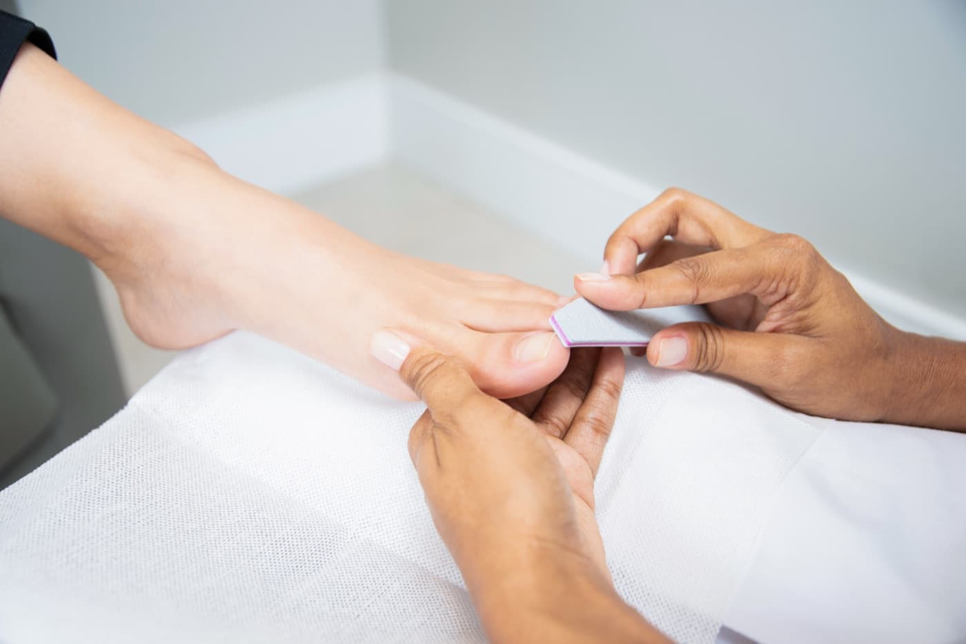 A relaxing pedicure treatment